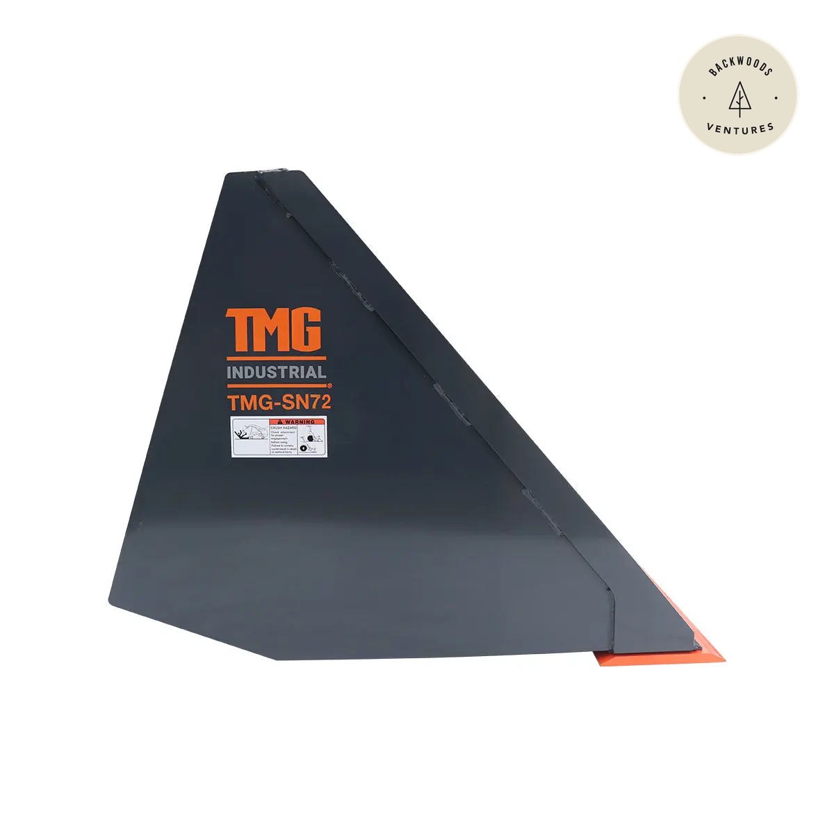 Heavy-Duty 72" Skid Steer Snow/Mulch Bucket, Bolt-On Cut Edge, 1500-lb Weight Capacity, Universal Quick Mount, TMG-SN72