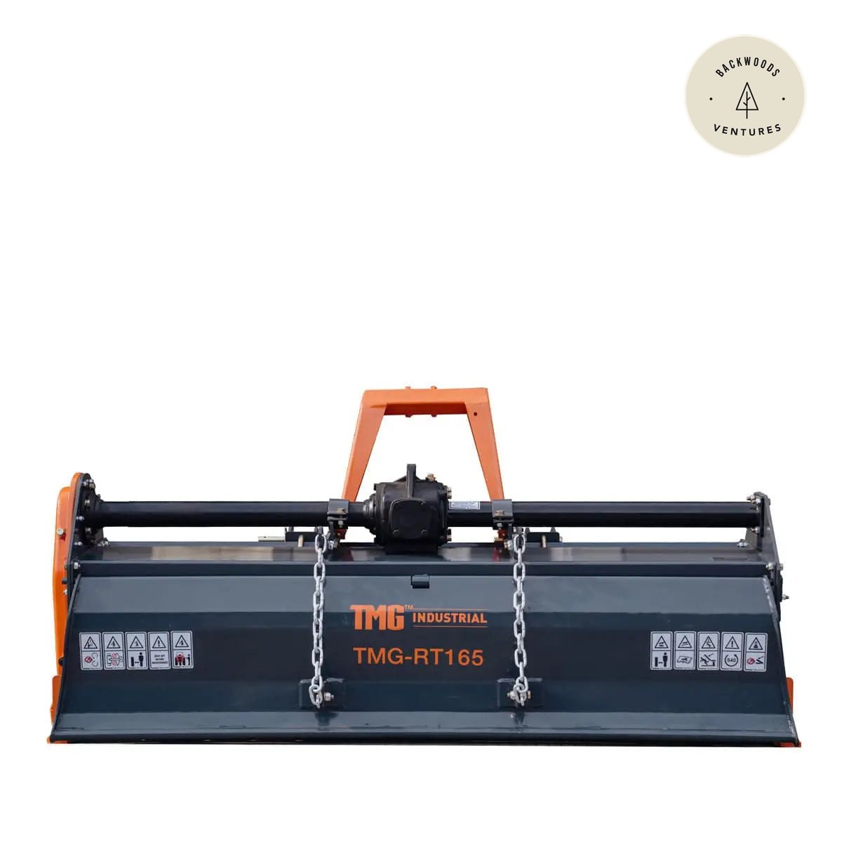 65" Rotary Tiller, 3" Tilling Depth, 3-Point Hitch, 30-50 HP Tractor, PTO shaft, Category 1 & 2 hookups TMG-RT165