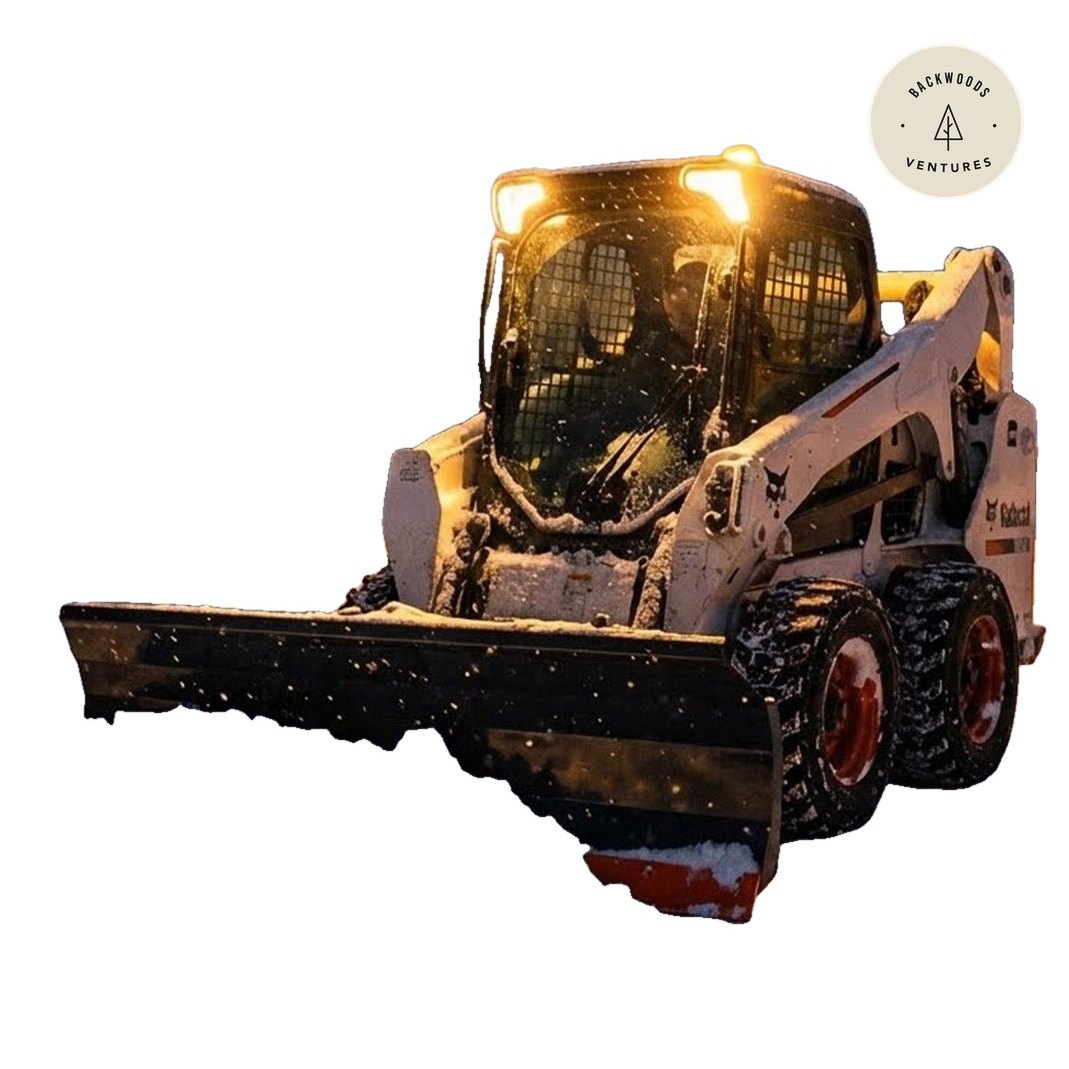 86" Skid Steer Dozer Blade/Snow Plow Pusher, 30° Left & Right, Bolt-On Cutting Edge, Adjustable Skid Shoes, Universal Quick Mount, TMG-DB86