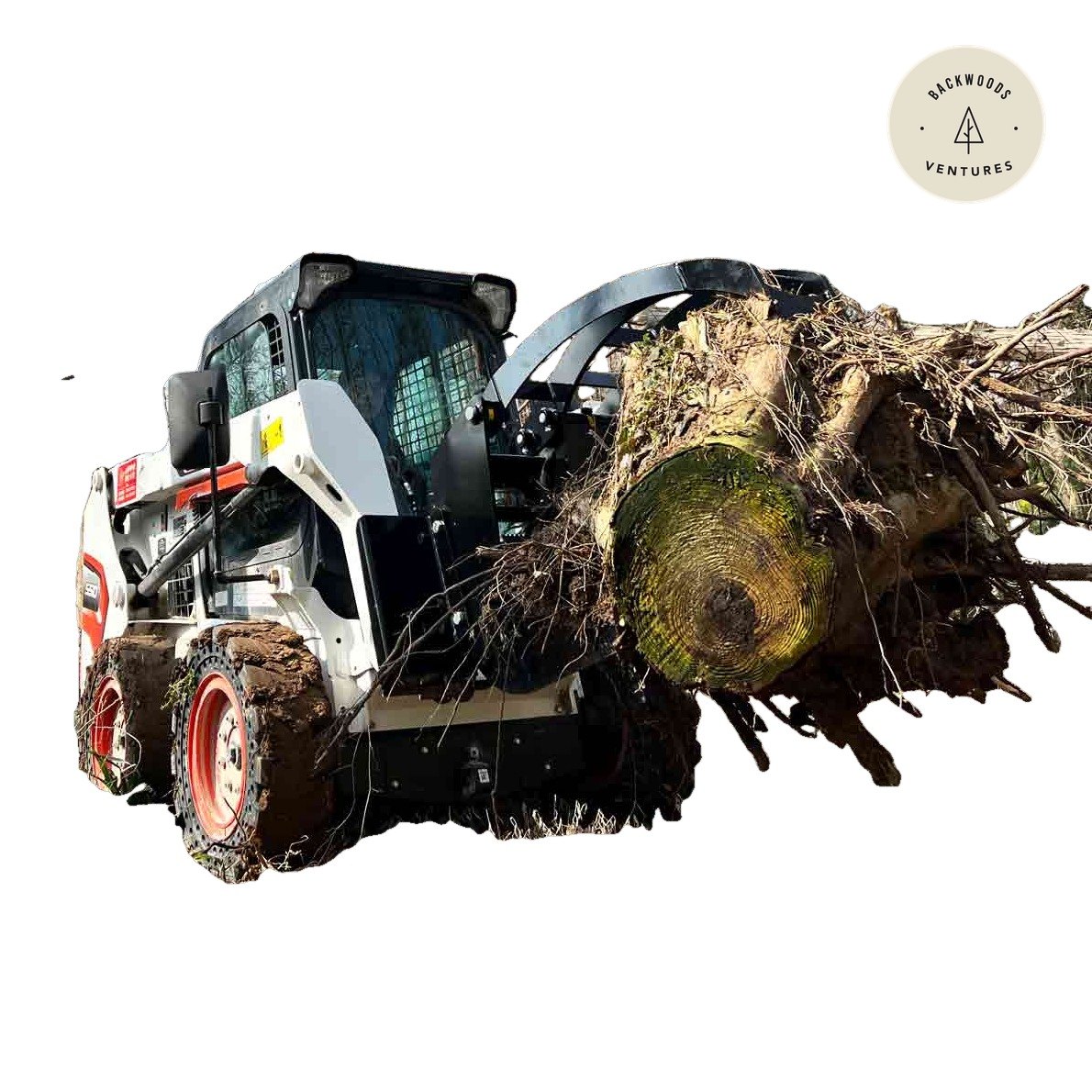 30" Log Grapple Attachment for Skid Steers, 3000-lb Capacity TMG-SLG30