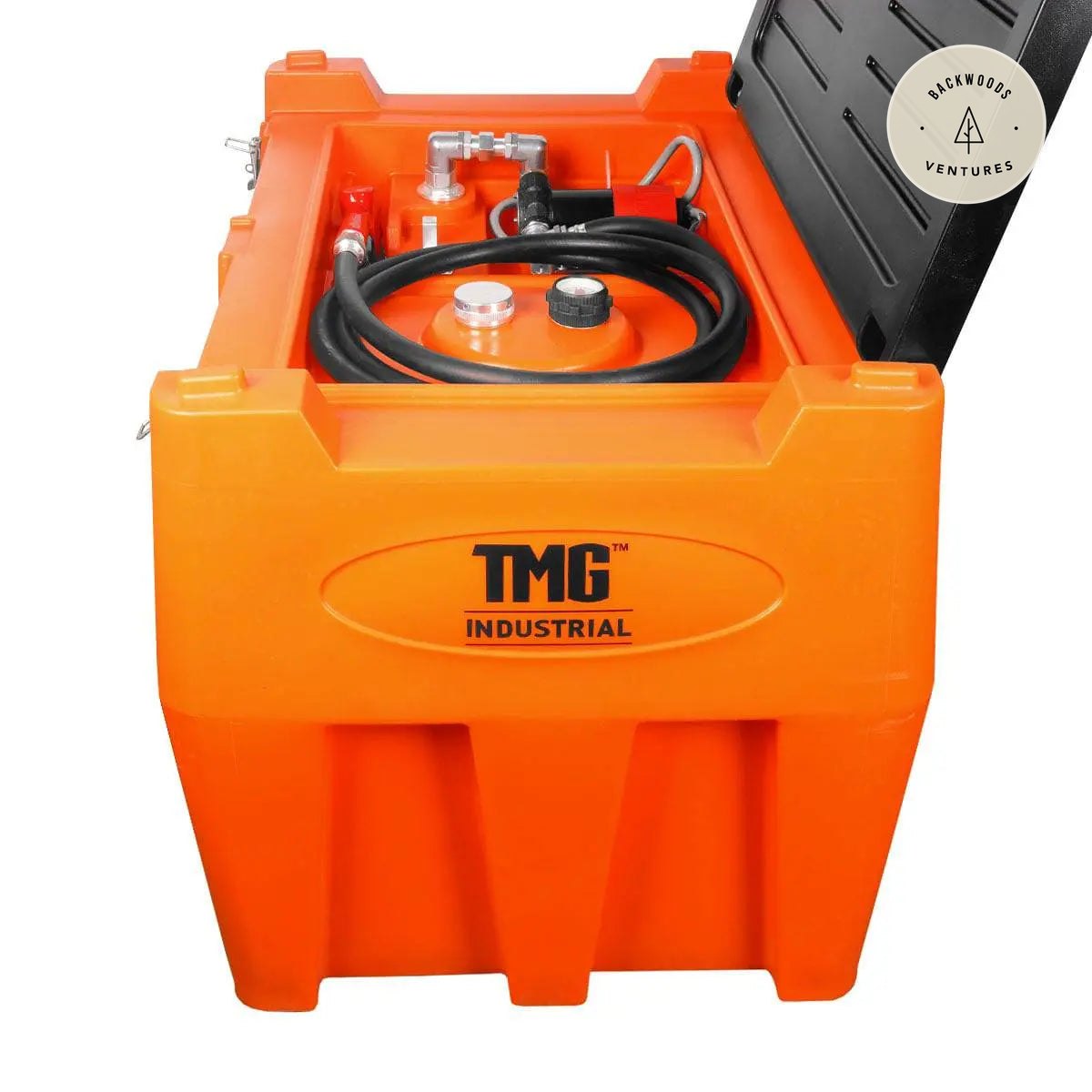 116 Gallon Diesel Poly Fuel Tank, Ratchet Strap Recesses, 15 GPM Fuel Pump, Lockable Lid, Reinforced Single Wall Design, TMG-DFT116