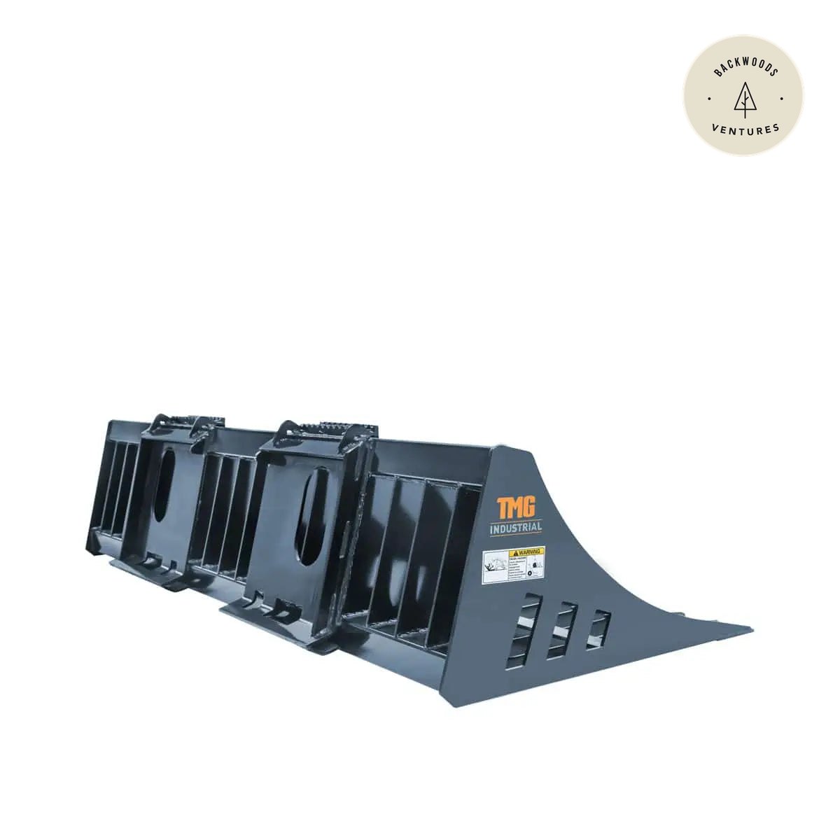 84" Skid Steer Rock Skeleton Bucket Attachment, Solid Steel, Universal Mount, 4" Tine Spacing, 45-70 HP, TMG-SB84