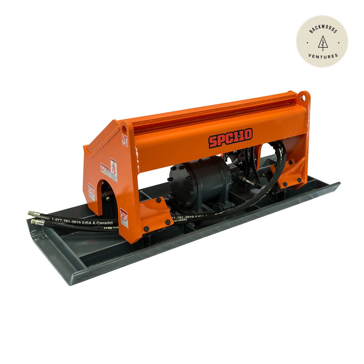 72" Skid Steer Plate Compactor Attachment, 11000lb Compaction Force, Quick Attach, TMG-SPC110