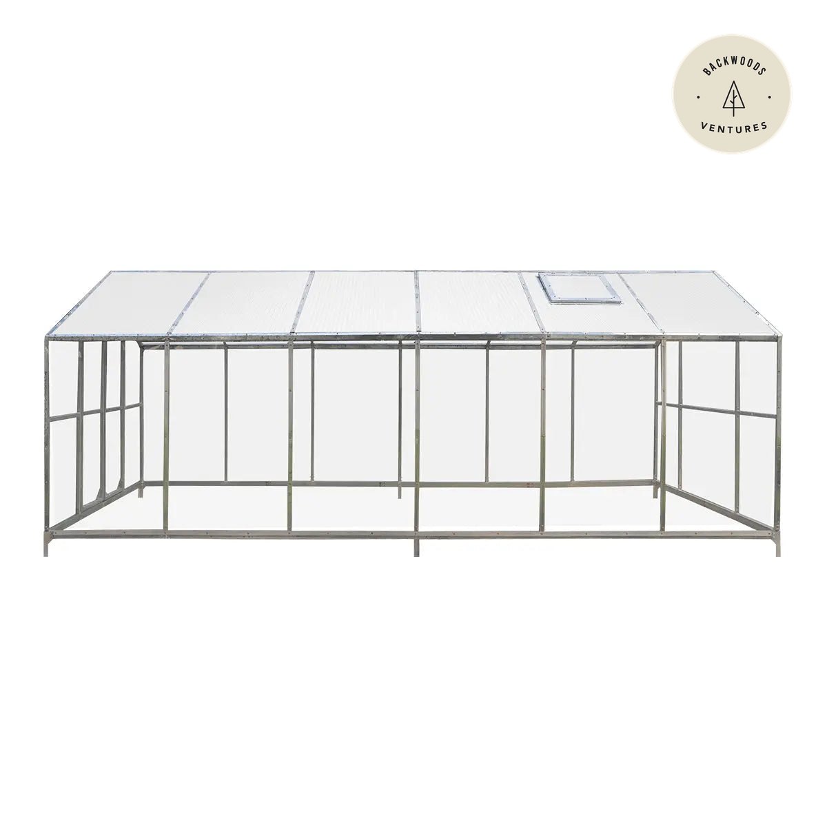 TMG Heavy Series™ 8' x 20' Greenhouse Kit with Galvanized Steel Frame, Polycarb Roof and Crystal-Clear Walls TMG-GH821
